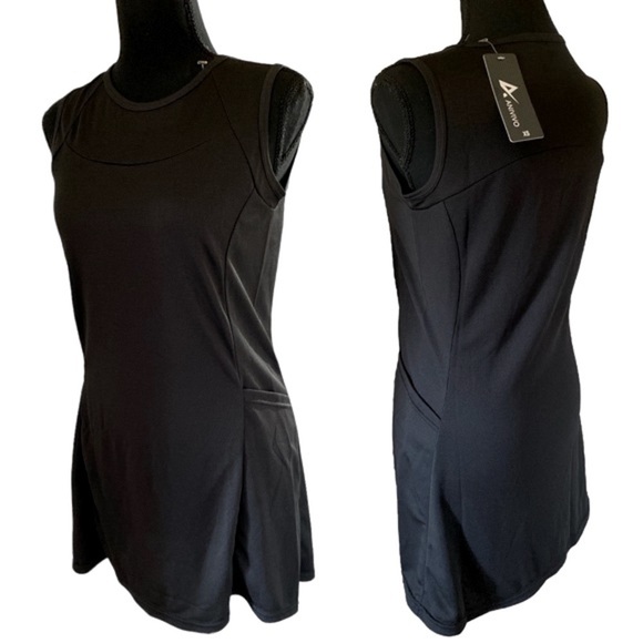 Workout Exercise Mini Dress with Boy Shorts XS NW…Gothic NWT Black 2 pc - Picture 5 of 11